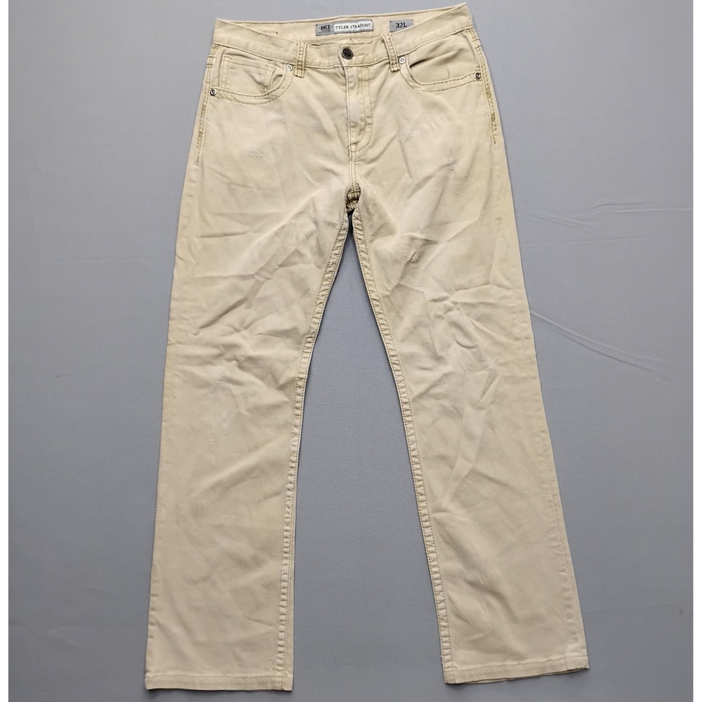 BKE Tyler Straight Leg Khaki Tan Denim Jeans Mens 32x32